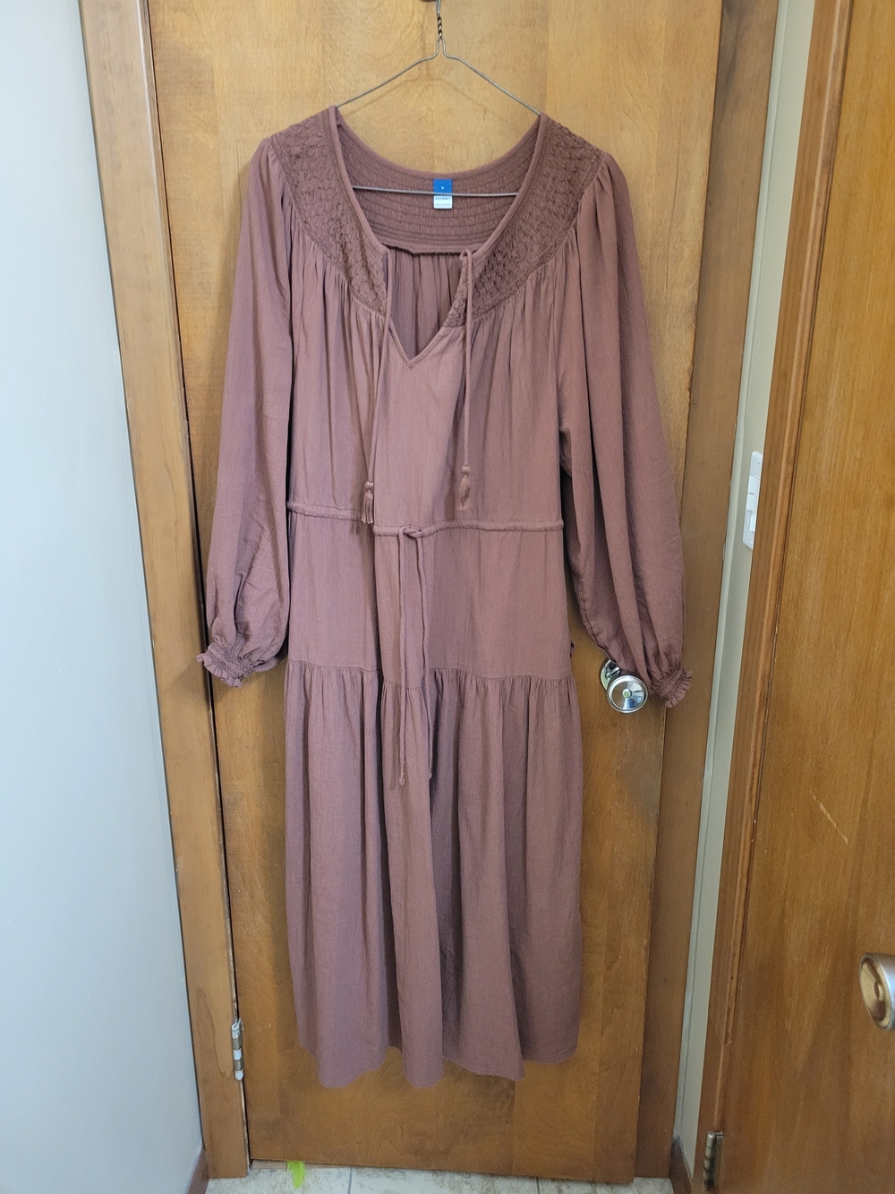 Old Navy Boho Peasant Midi Dress - Mauve